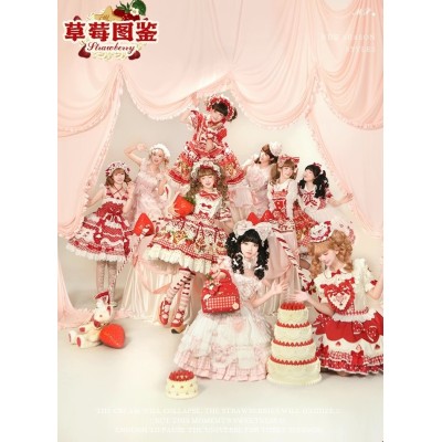 Mademoiselle Pearl Strawberry Cutsew Cardigan Blouses Skirt JSKs and OPs(Reservation/Full Payment Without Shipping)
